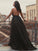 Ball Gown Tulle Ruffles V-neck Sleeveless Court Train Dresses DEP0001636