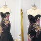Trumpet/Mermaid Satin Embroidery Sweetheart Sleeveless Floor-Length Dresses DEP0004522
