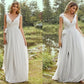 A-Line/Princess Chiffon Ruffles V-neck Sleeveless Floor-Length Bridesmaid Dresses DEP0004971