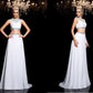 A-Line/Princess Jewel Beading Sleeveless Long Chiffon Two Piece Dresses DEP0004050