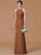 Trumpet/Mermaid Halter Sleeveless Floor-Length Ruched Chiffon Bridesmaid Dresses DEP0005544