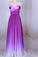 Simple Purple Strapless Sweetheart A-Line Chiffon Ombre Backless Prom Dresses UK JS364